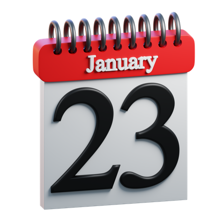 January 23  3D Icon