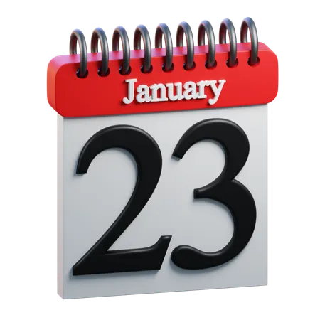 January 23  3D Icon