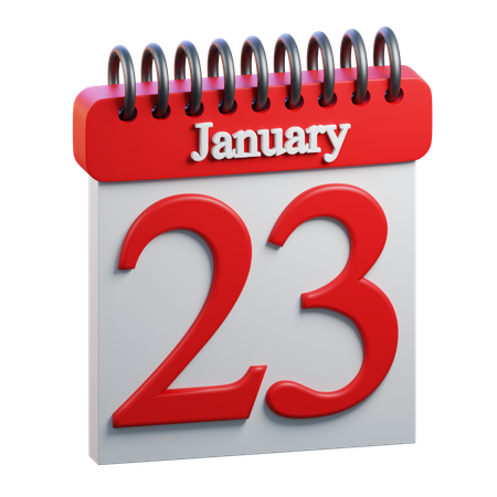 January 23  3D Icon