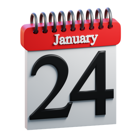 January 24  3D Icon