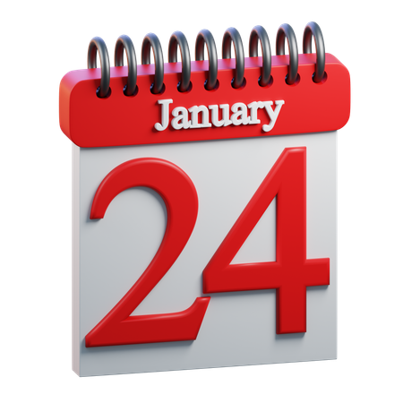 January 24  3D Icon