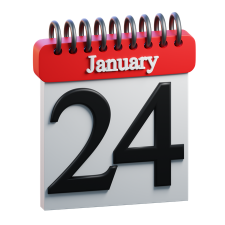 January 24  3D Icon