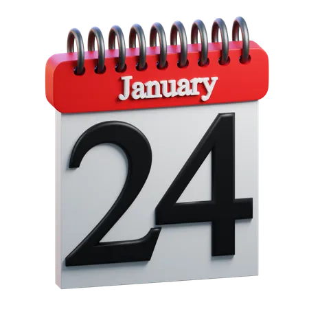 January 24  3D Icon