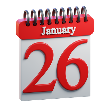 January 26  3D Icon