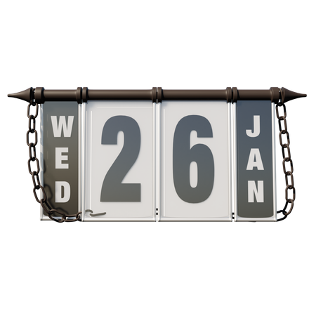 January 26, 2022 Wed  3D Illustration