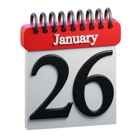 January 26  3D Icon