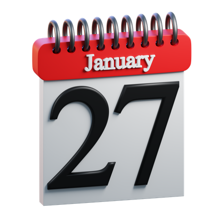 January 27  3D Icon