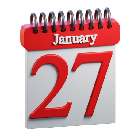 January 27  3D Icon