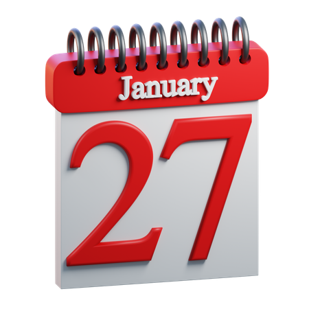 January 27  3D Icon