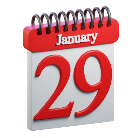 January 29  3D Icon