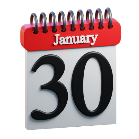 January 30  3D Icon