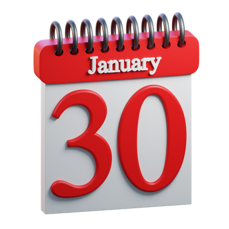 January 30  3D Icon