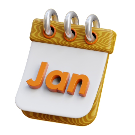 January  3D Icon