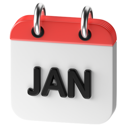 January  3D Icon