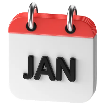 January  3D Icon