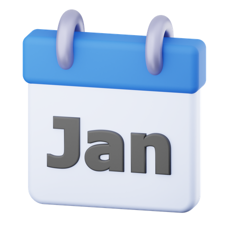 January  3D Icon