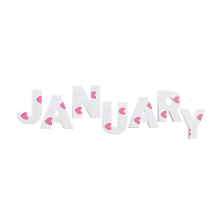 January  3D Icon