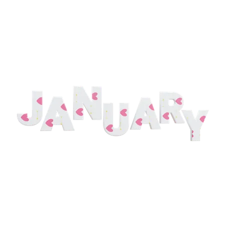 January  3D Icon