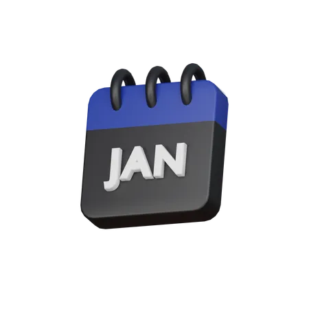 January  3D Icon