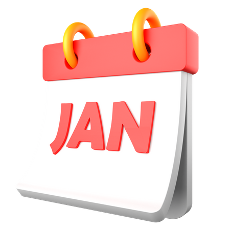 January  3D Icon