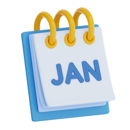 January  3D Icon