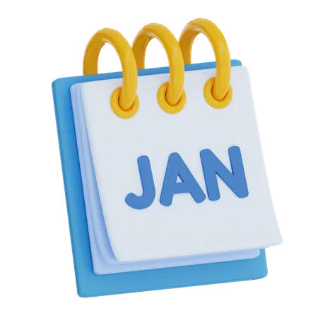 January  3D Icon