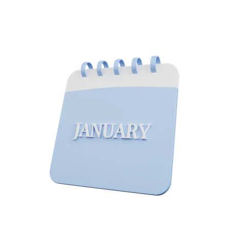 January  3D Illustration