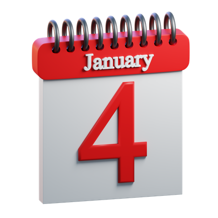 January 4  3D Icon