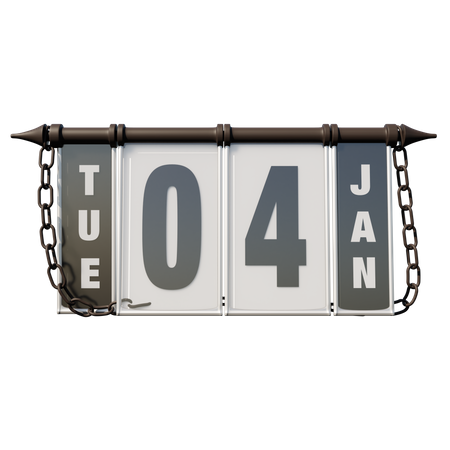 January 4, 2022 Tue  3D Icon