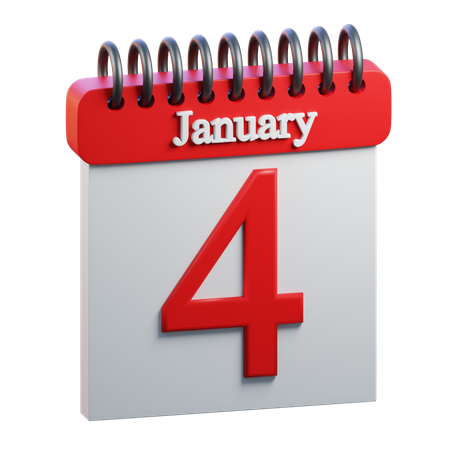 January 4  3D Icon