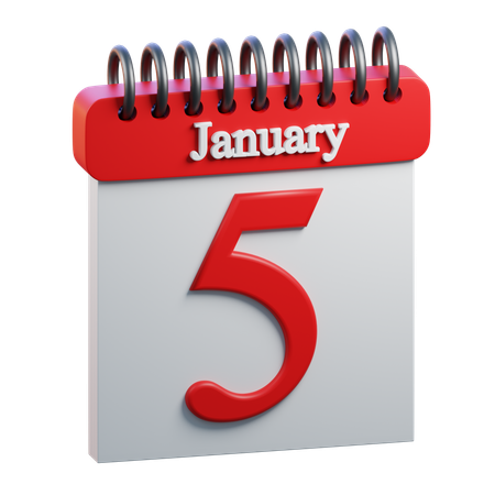 January 5  3D Icon
