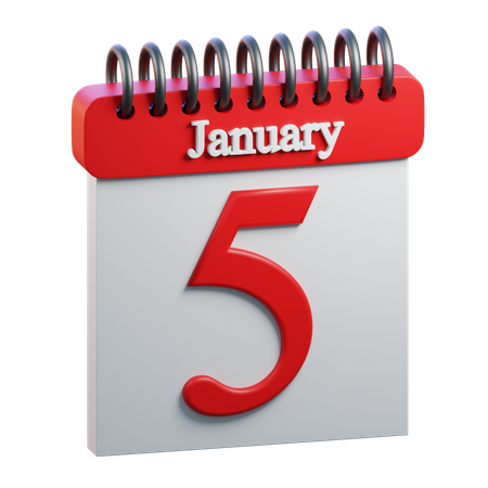 January 5  3D Icon