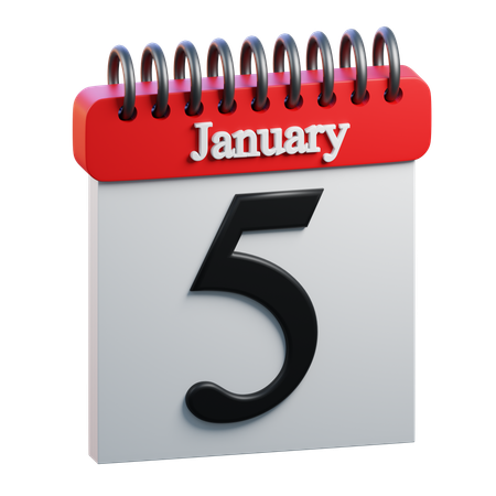 January 5  3D Icon