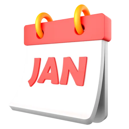 January  3D Icon