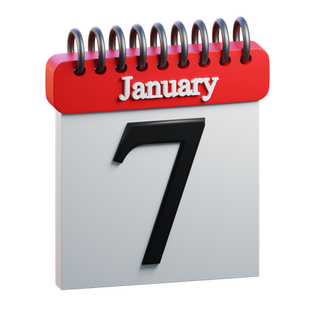 January 7  3D Icon