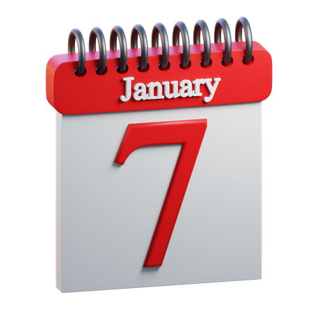 January 7  3D Icon