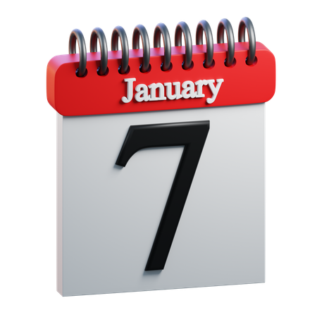 January 7  3D Icon