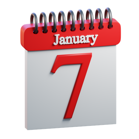 January 7  3D Icon