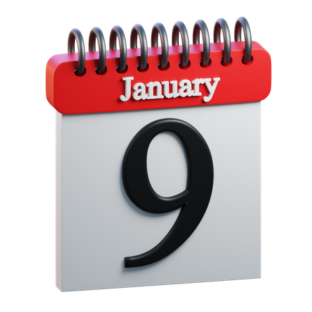 January 9  3D Icon