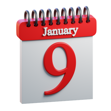 January 9  3D Icon