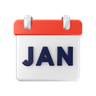 january-calendar 3d