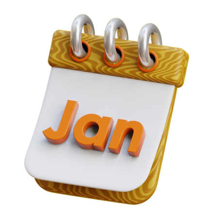 Janvier  3D Icon