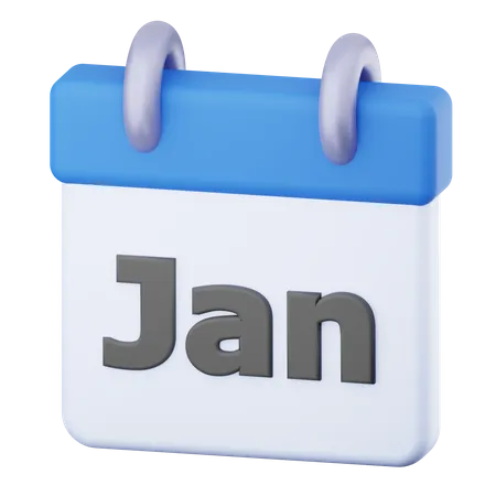 Janvier  3D Icon