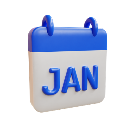 Janvier  3D Icon