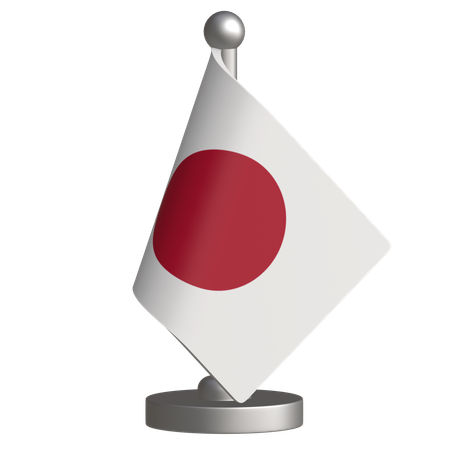 Japan Desk Flag  3D Icon