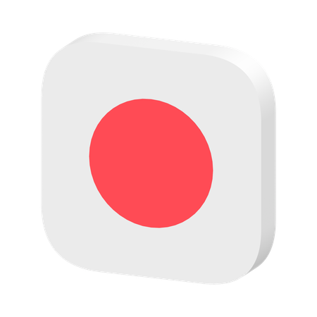 Japan Flag  3D Icon