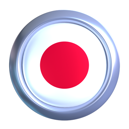 Japan Flag Emblem  3D Icon