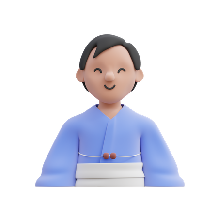 Japan Man  3D Icon