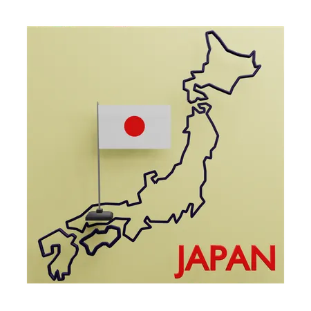 Japan Map  3D Icon