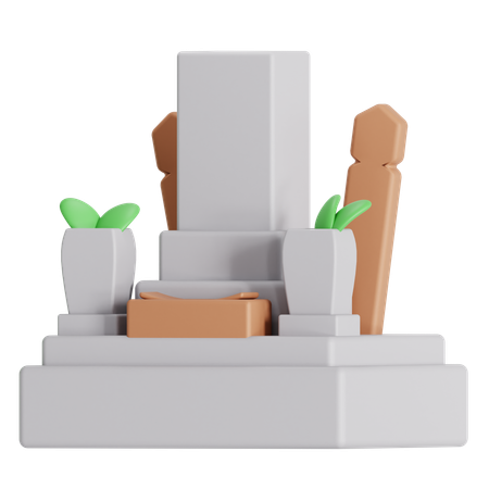 Japan tomb  3D Icon
